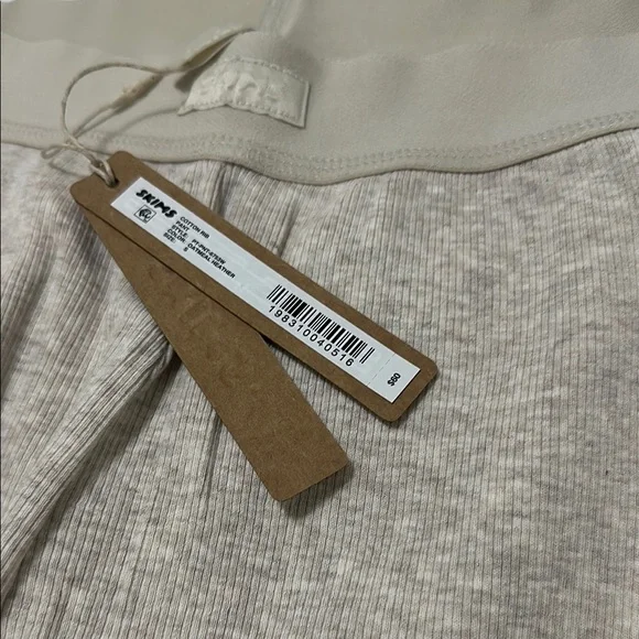 NWT SKIMS Cotton Rib, Oatmeal Heather Lounge Pants, Small - Picture 4 of 11